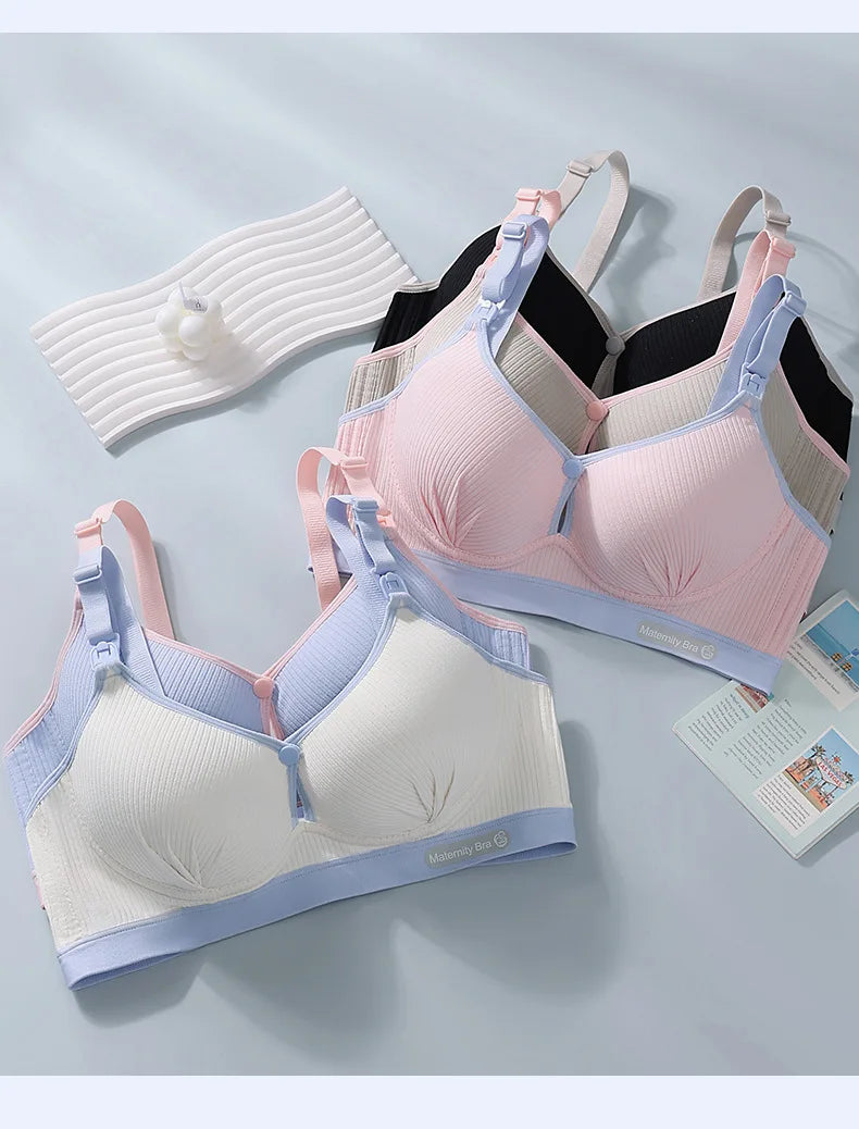 Women's Seamless  Breathable Nursing  Bra For All Seasons  Push-up  Pure Cotton  No Underwire  Maternity Sleepwear