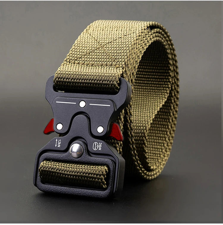 1 piece tactical belt for men; outdoor sports and leisure quick release buckle belt; hot sale
