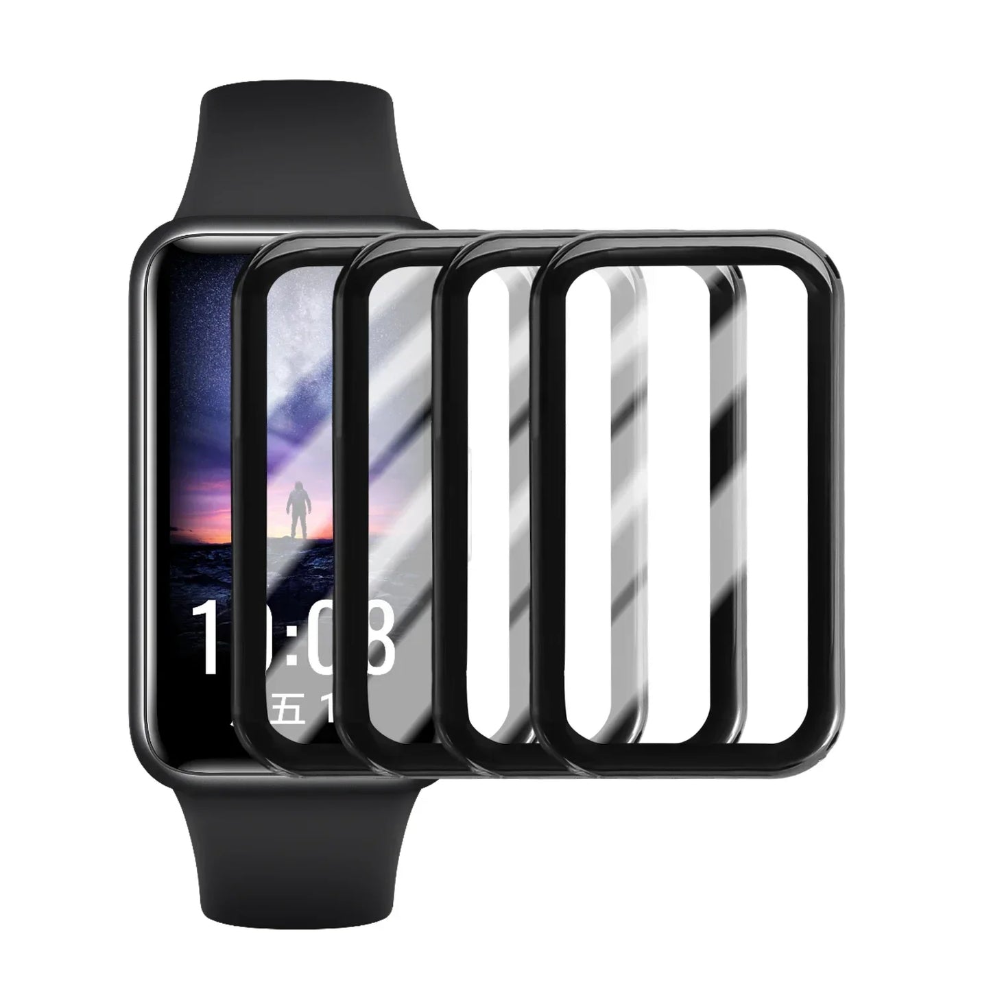 Curved Film for Xiaomi Mi Band8 Active Screen Protector Anti-scratch Full Cover Protective Film for Mi Band 9 Active Not Glass