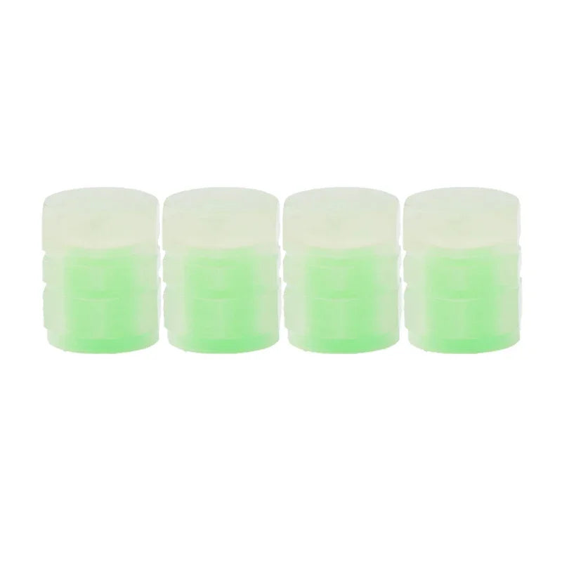 Luminous Valve Caps Fluorescent Night Car Tire Valve Caps Motorcycle Bike Glowing Decor Wheel Nozzles Tyre Cap Car Accessories