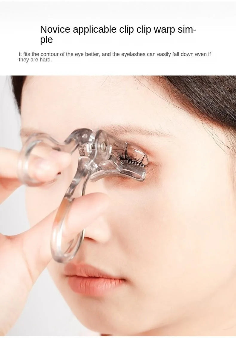 Portable Wide-Angle Eyelash Curler with Built-in Comb - for All Eye Shapes | Beginner-Friendly & Battery-Free (Travel Must-Have)