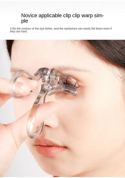 Portable Wide-Angle Eyelash Curler with Built-in Comb - for All Eye Shapes | Beginner-Friendly & Battery-Free (Travel Must-Have)