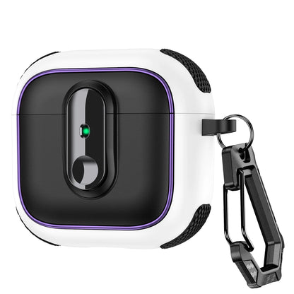 Armor locking clasp Earphone Cover For AirPods 4 3 2 Pro 3 With Plated Purple Strips With Magnetic Attraction Protective Case