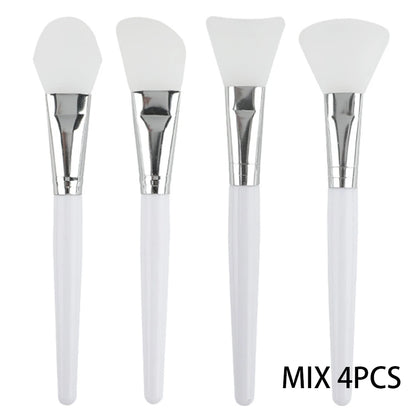 3/4PCS Silicone Face Mask Brush Application Tool Soft Silicone For Facial Mud Clay Mask Reusable Face Mask Spatula Beauty Tools