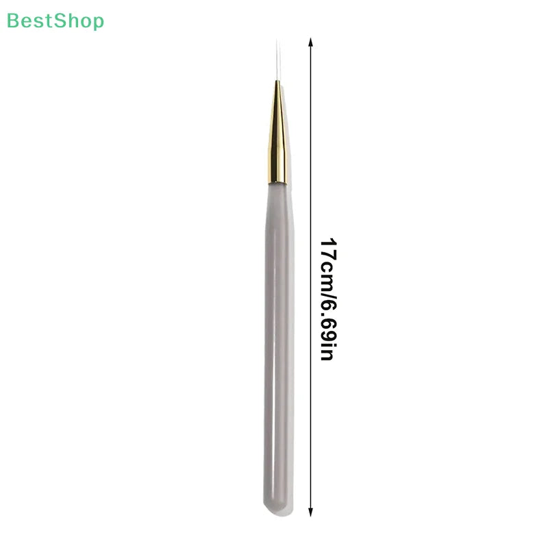 ♥♥♥5Pcs Slim Nail Art Brushes – Acrylic Flower Painting & Line Drawing Kit