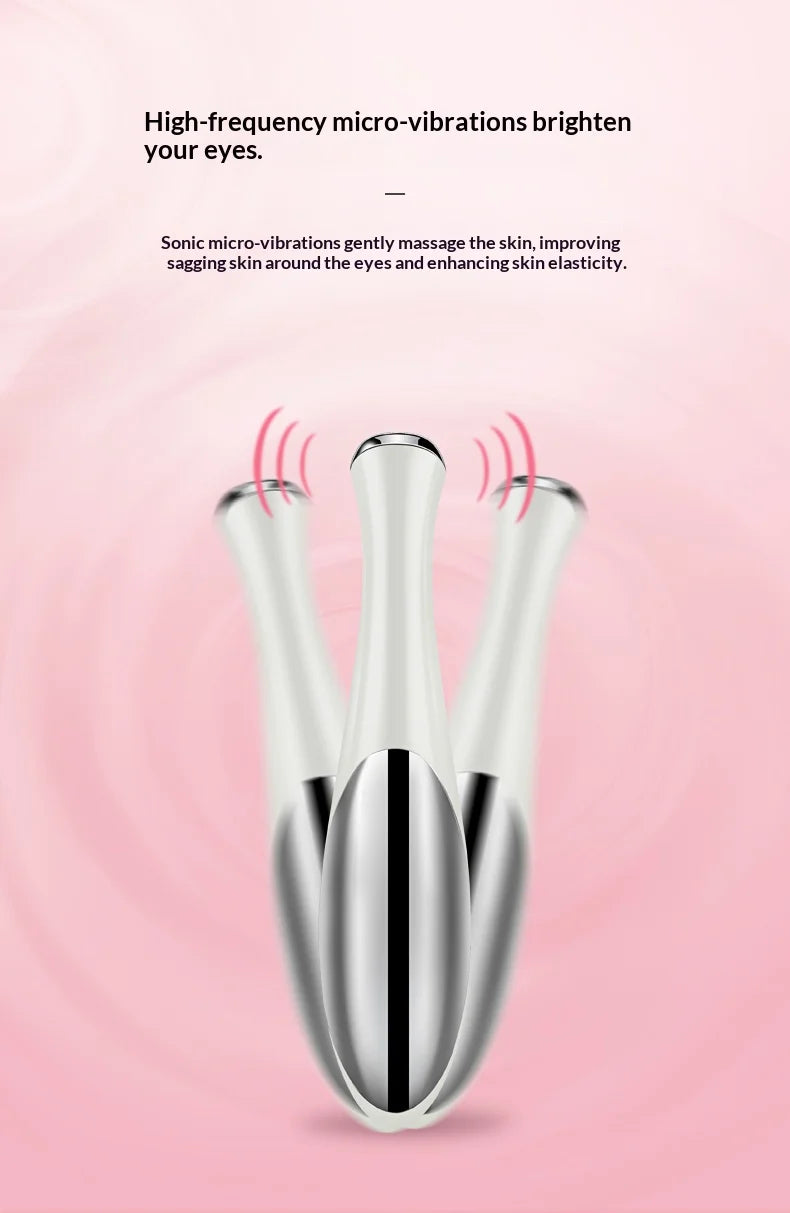 Electric Eye Massager Beauty Device Delicate Eye Skin Puffiness  Smooth Fine Lines Care Tool