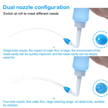 Nasal irrigator for Adults Children Nasal Rinse Bottle Nasal Wash Cleaner Nose Protector Avoid Allergic RhinitisNeti 300/500ML