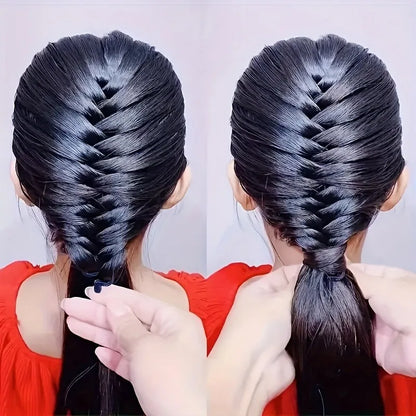 1-piece multi-purpose hairstyle design tool, fishbone hairstyle tool, magical braid design tool, hairstyling and beauty tool.