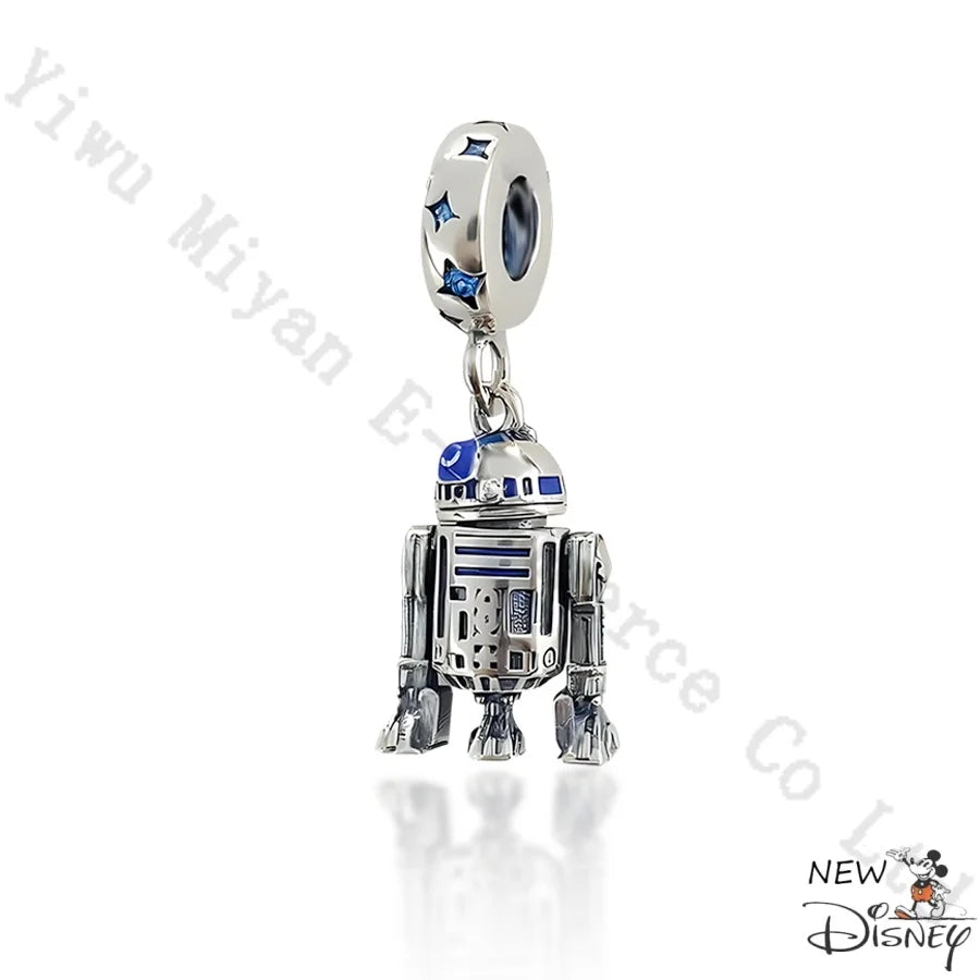 Disney 2026 Charms for Bracelet 925 Sterling Silver Darth Vader Grogu Beads Pendant DIY Jewelry Making Gift for Women Men Fans