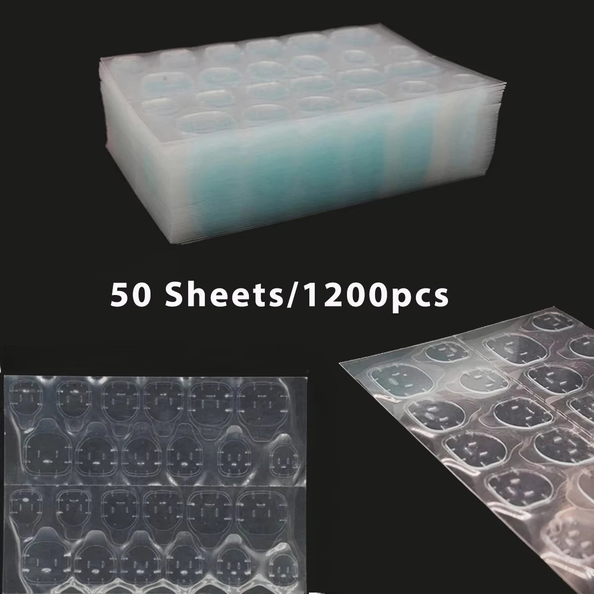 Double Side Nail Jelly Glue Transparent False Nail Art Adhesive Tape Glue Stickers DIY Reusable Manicur Nails Accessories