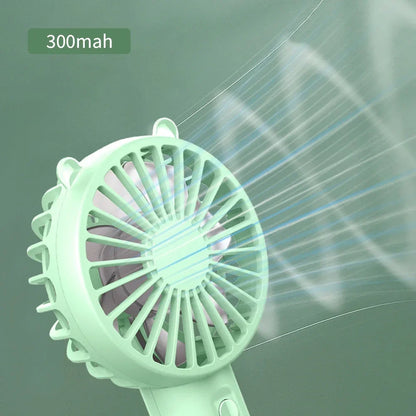 Portable Handheld Fan Small Cooling Fan USB Rechargeable Eyelash Eyelash Mute Cooler Handheld Fan Mini USB Rechargeable Desk