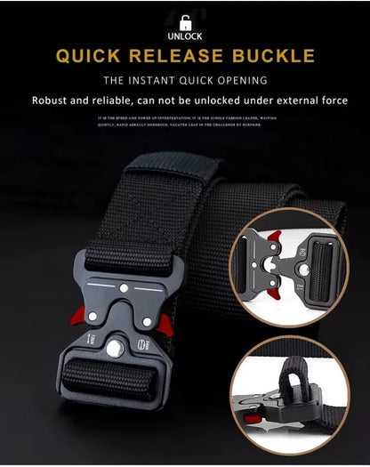 1 piece tactical belt for men; outdoor sports and leisure quick release buckle belt; hot sale