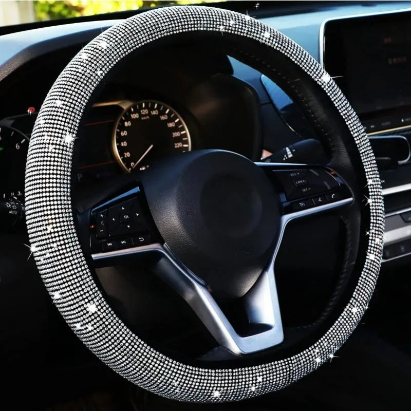 Universal Car Steering Wheel Cover Protector Anti-Slip Universal Size Fit 15inch /38cm Diameter Fashionable Car Accessories