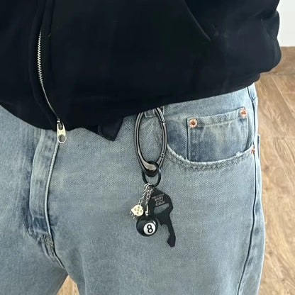 New Star Essential Icon Carabiner Keychain Blackout Women Men High Quality Oval Solid Belt Buckle Unisex Couple Sliver Key Ring