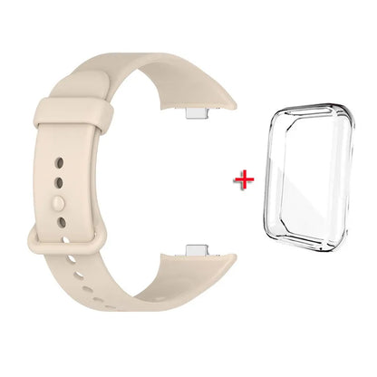 Soft Silicone Strap and One-piece Full Protective Case for Xiaomi Mi Band 9 Pro Strap Smart Band