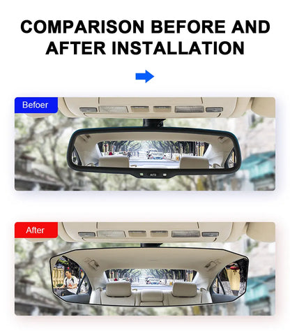 SEAMETAL Car Baby Mirrors Interior Rear View Mirror Wide Angle Convex Rearview Mirror Anti Glare Large Vision Auxiliary Monitor