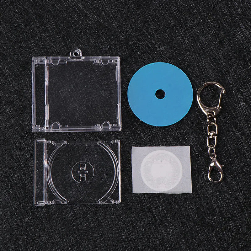 1pc NFC Functional CD Disc Key Chain Mini CD Case Keychain Peripheral Commemorative Album Key Holder For DIY Backpack Pendant