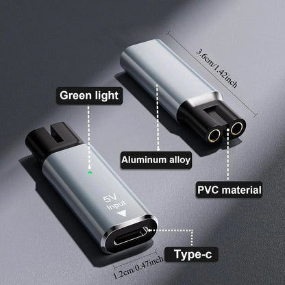 5V Type-C Shaver Adapter Charger Converter Compatible with Philips One Blade QP2724 QP2834 QP4530 QP1924 Portable Type-C Shaver