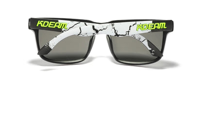 KDEAM Men's Polarized Sunglasses Square Casual Outdoors Sun Glasses Women Unisex Sunglass For Couple With Zipper Case