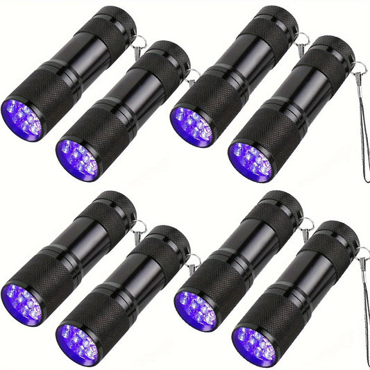 395nm UV Flashlight 9/12LED UV Gel Curing Light Ultraviolet Light Blacklight Detector for Pet Urine Scorpion Jewellry Inspection