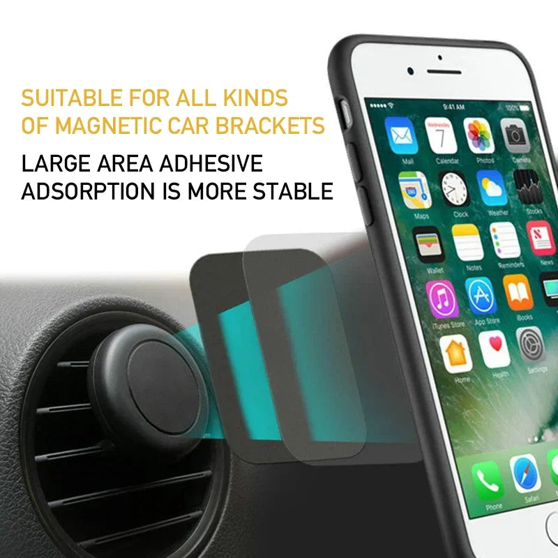 Magnetic Metal Plate for Car Phone Holder Stand Universal Iron Sheet Sticker Tablet Desk Cell Phone Bracket Magnet Sticker Mount