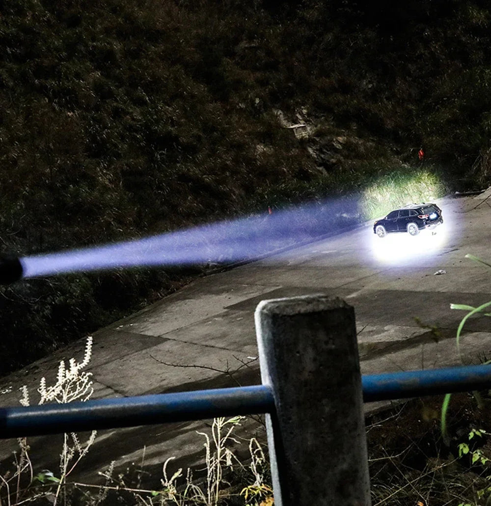 High Powerful LED Flashlights Long Range 150M Super Bright Torch Light Rechargeable Waterproof Outdoor Camping Lamp