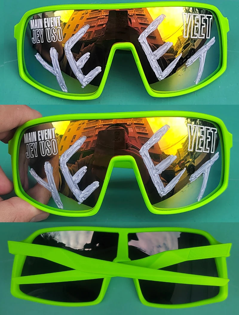 Jey Uso YEET Sunglasses Sports Shades MAIN EVENT Blue Glasses Bloodline USOS RARE Colors Motorcycle Glasses