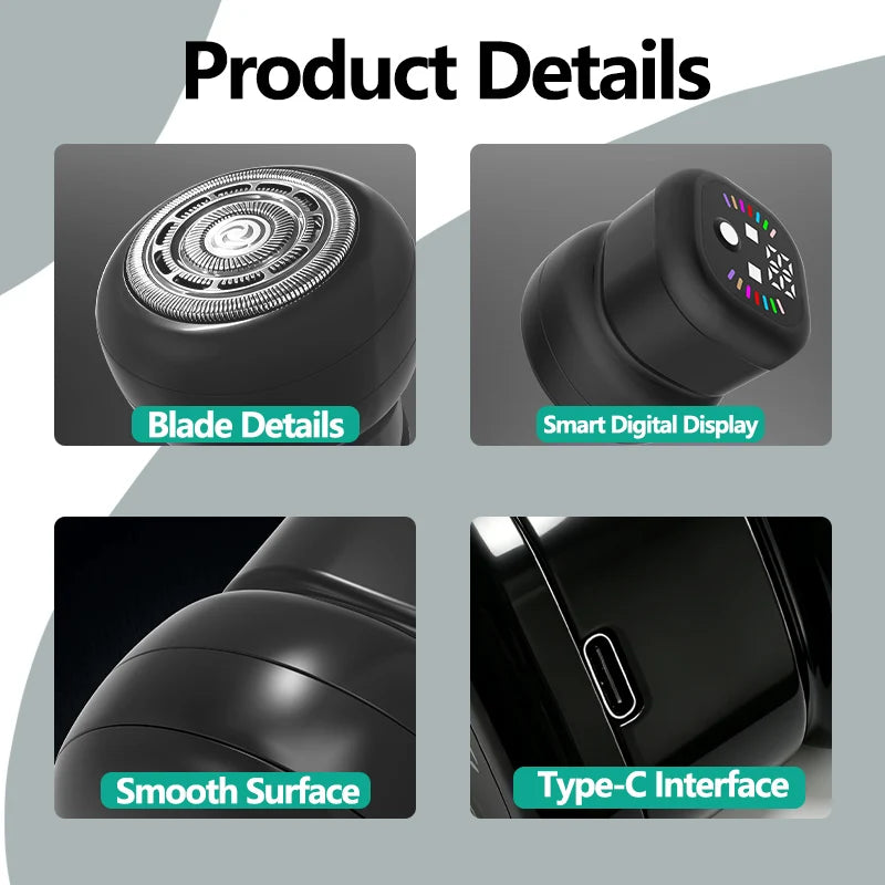 Multi-functional Electric Shaver with Automatic Haircutting, Shaving, Charging, Portability, and Push-Scissor Features