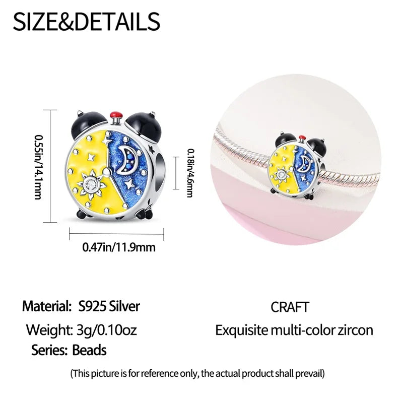 925 Sterling Silver Tailor Sewing Machine Telephone Alarm Clock Charms Pendants Fit 925 Original Bracelets DIY Jewelry
