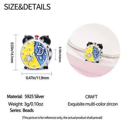 925 Sterling Silver Tailor Sewing Machine Telephone Alarm Clock Charms Pendants Fit 925 Original Bracelets DIY Jewelry