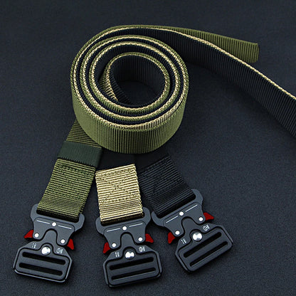 1 piece tactical belt for men; outdoor sports and leisure quick release buckle belt; hot sale