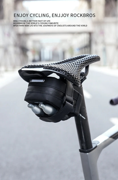 ESLNF Bike Saddle Bag Waterproof Mountain Road Bicycle Tail Bag Bike Under Seat Pack Cycling Tools Bag