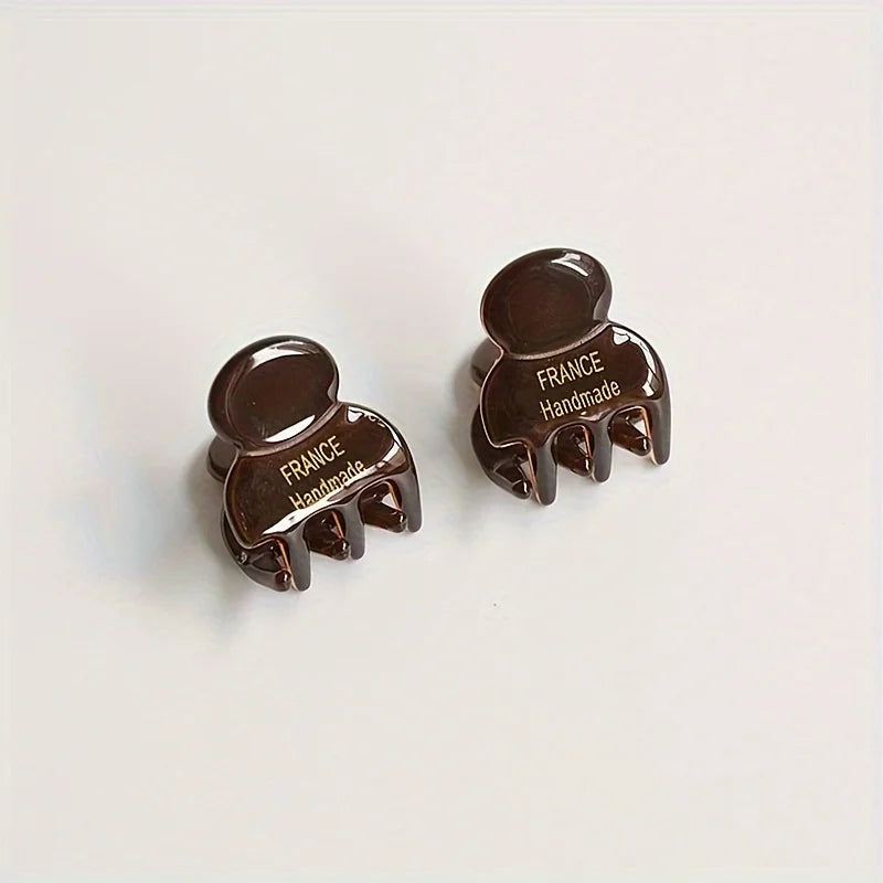 2pcs/set Mini Acetate Hair Claw Side Pins Small Size Shark Clip Sweet Cute Elegant Hairpin Hair Clips Women Hair Accessories