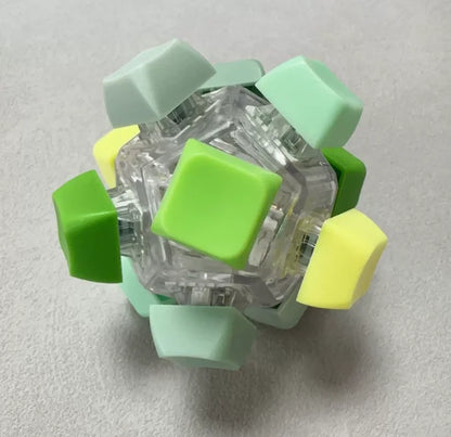Decompression Button 12 Key Cube Ball Decompression Button Keyboard Ball Fingertip Press Button Axis Tester Toy Surprise