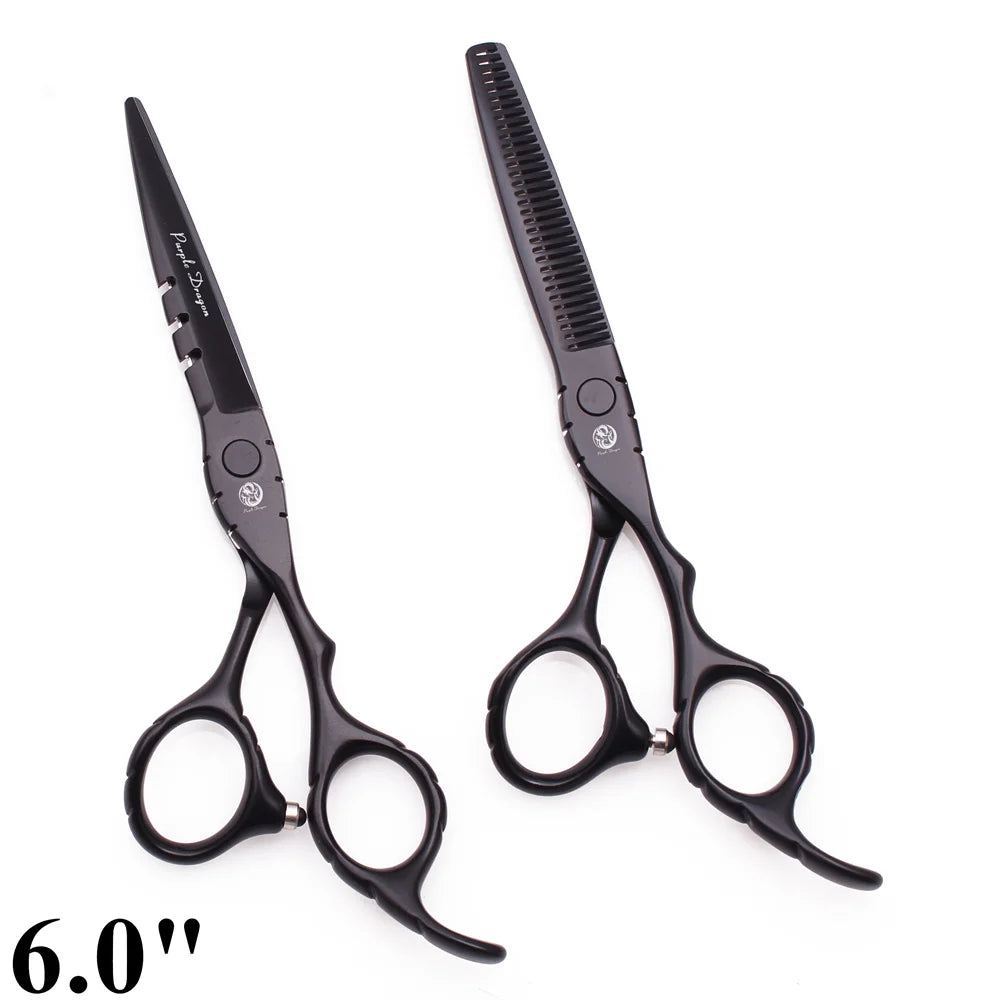Hair Scissors 5.5" 6" Purple Dragon Stainless Professional Hairdressing Scissors Thinning Shears Hair Scissor Dropshipping Z1010