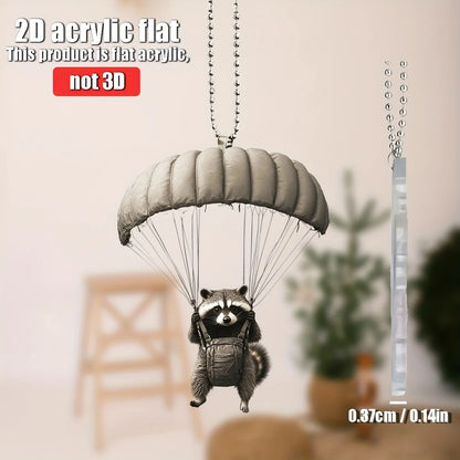 2D Plane Parachute Kangaroo Pendant Used for Car Hanging Decoration Fun Decoration Home Decoration Backpack Accessories keychain