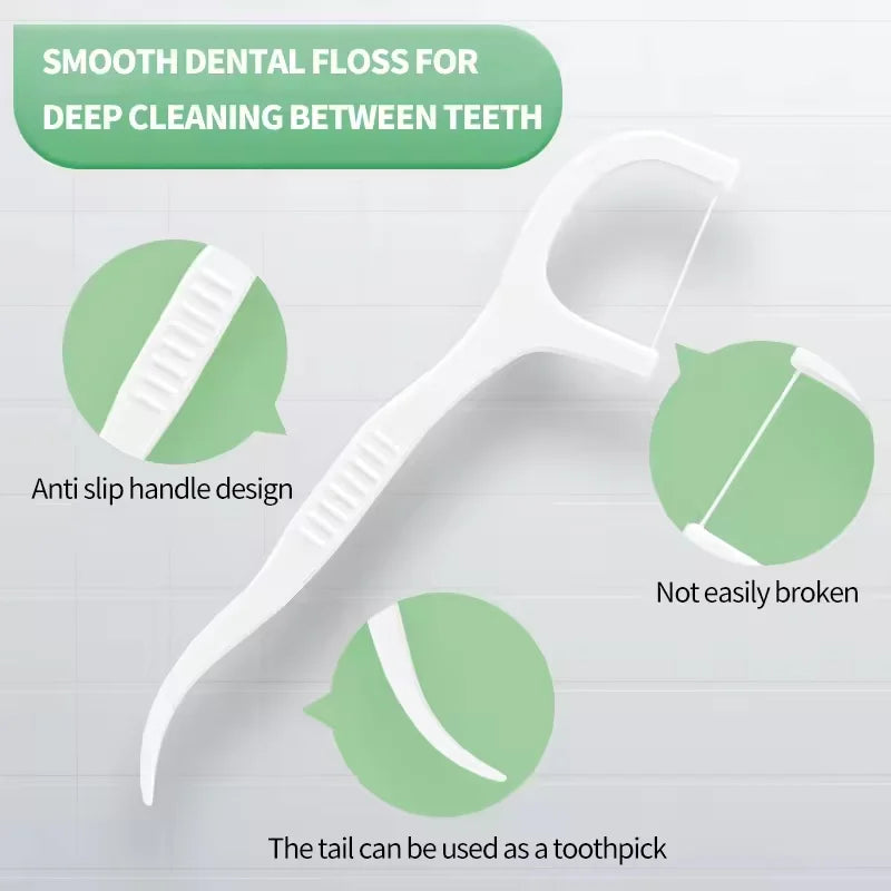 1/3/6/20 Box Portable Disposable Dental Floss Plastic Toothpick High-tension Dental Floss Stick Dental Floss Box ﻿Oral Care