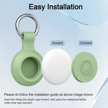 Silicone Case For Apple Airtag Cover 360° Waterproof Dog Cat Collar GPS Finder Protective Cases For Apple Air Tag Shell Keychain