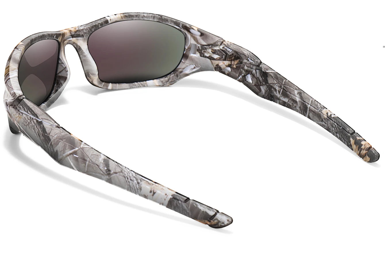 Polarized Fishing Sunglasses for Men Women Classic Camouflage Shades with UV Protection for Outdoor Driving Cycling Hiking