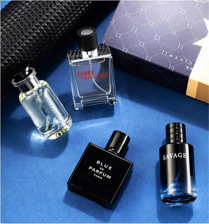 Luxury Brand Perfume Men Cologne Parfums Homme Gift Box 4Pcs Set 100ml Perfumes Masculinos Natural Floral Fruity Scent SprayLuxu
