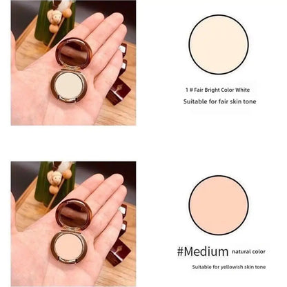 Soft Focus Pressed Powder Long Lasting Oil Control Setting Powder for Women Matte Texture Face Foundation Makeup Tool
