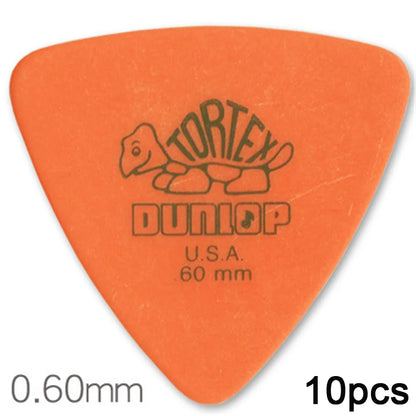 10pcs Delrin Dunlop Guitar Picks 0.5/0.6/0.73/0.88/1.0/1.14MM Anti-slip Style Electric Guitar Picks Triangle Picks