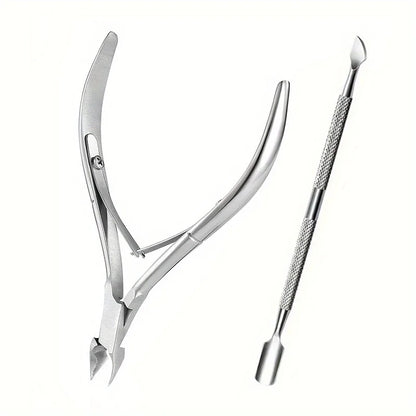 Nail Cuticle Pusher Tweezer Rainbow Cutter Nipper Clipper Dead Skin Remover Stainless Steel Manicure Nails Art Tool ManicureTool