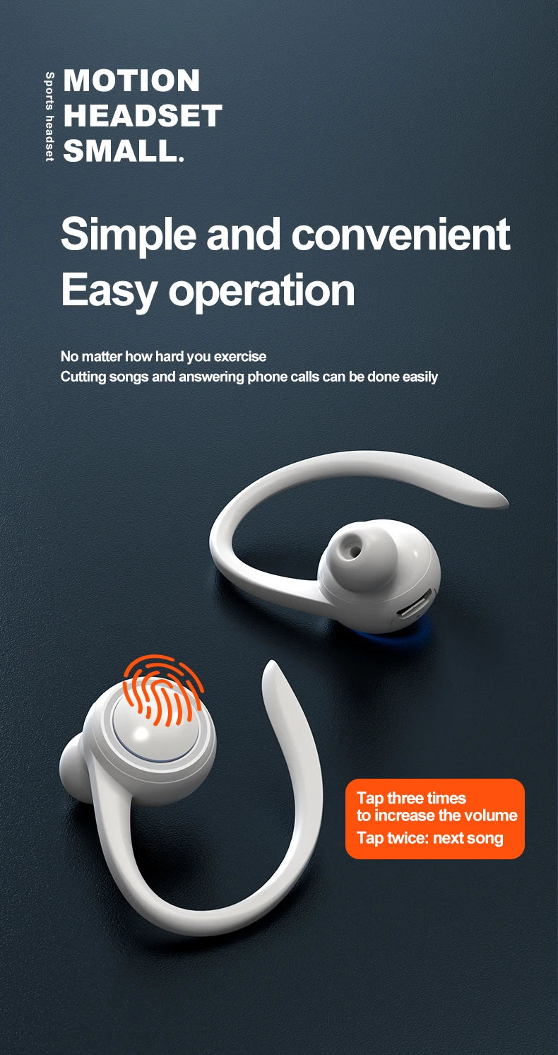 T10 Wireless Ear Hanging High Quality Bluetooth Earphones Sports Fitness headset In Ear Noise Cancelling headphones