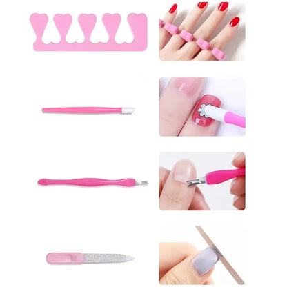 LINMANDA Professional USB Electric Nail Drill Polish File Kit with UV LED Nail Lamp Gel Manicure Dryer Lamp Acrylic Starter Set