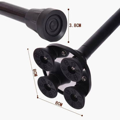 Non-slip Walking Sticks For The Elderly Retractable Aluminum Alloy Multifunctional Cane With Led Light Old Men Crutch
