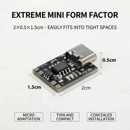 1-20PCS Universal USB Type C Charging Board 3.7V Lithium Battery Charger Board Over Module with Protection Circuit Connectors