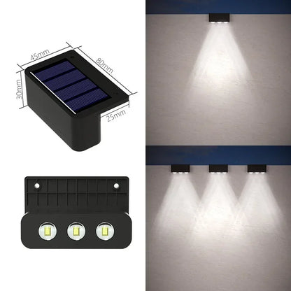 1/2/4PCS Solar Wall Lights Outdoor Waterproof Garden Step Lighting for Yard Fence Stair Pathway Decoration Outside Solar Lights