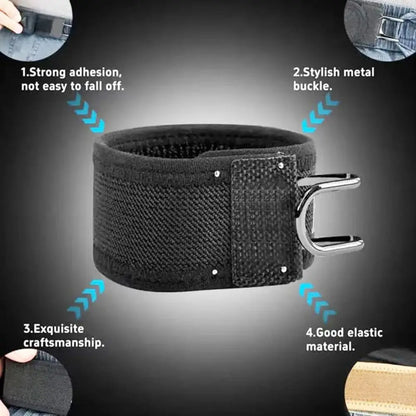 New Unisex Buckleless Elastic Belt - Metal Hook & Velcro Adjustable Waistband, Comfortable Buckle-Free Waist Belt for Daily Wear