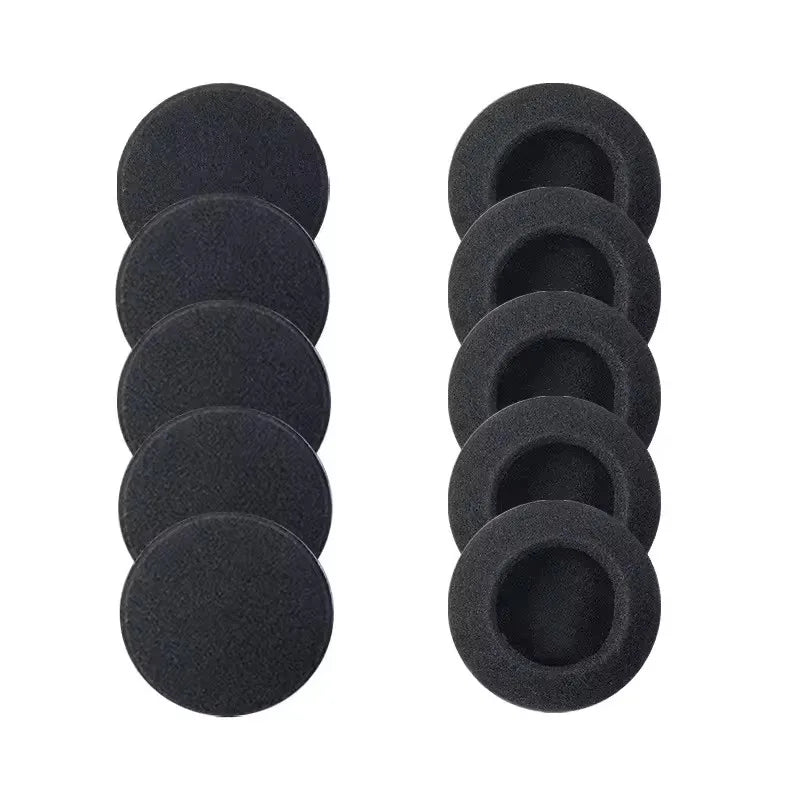 10pcs 18mm 35mm 45mm 50mm 55mm 60mm Headphones Replacement Memory Foam Ear Pads Sponge Cushion Covers Earphone Protective Sleeve
